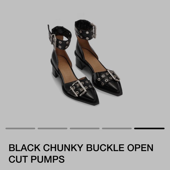 Ganni Buckle Open Cut Low Heel Pump NEW IN BOX - Picture 8 of 8